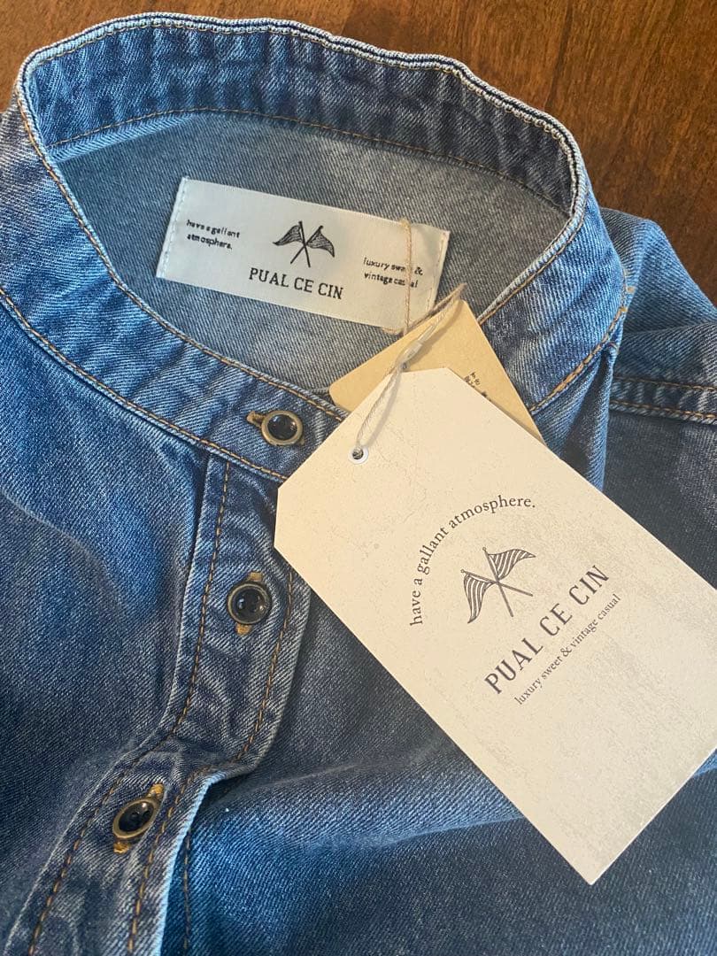 PUAL CE CIN デニムボタンダウンシャツ