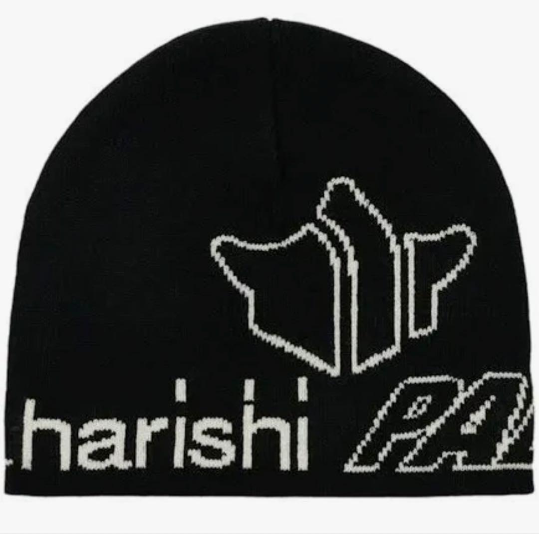 palace黒 ロゴ入り ニット帽