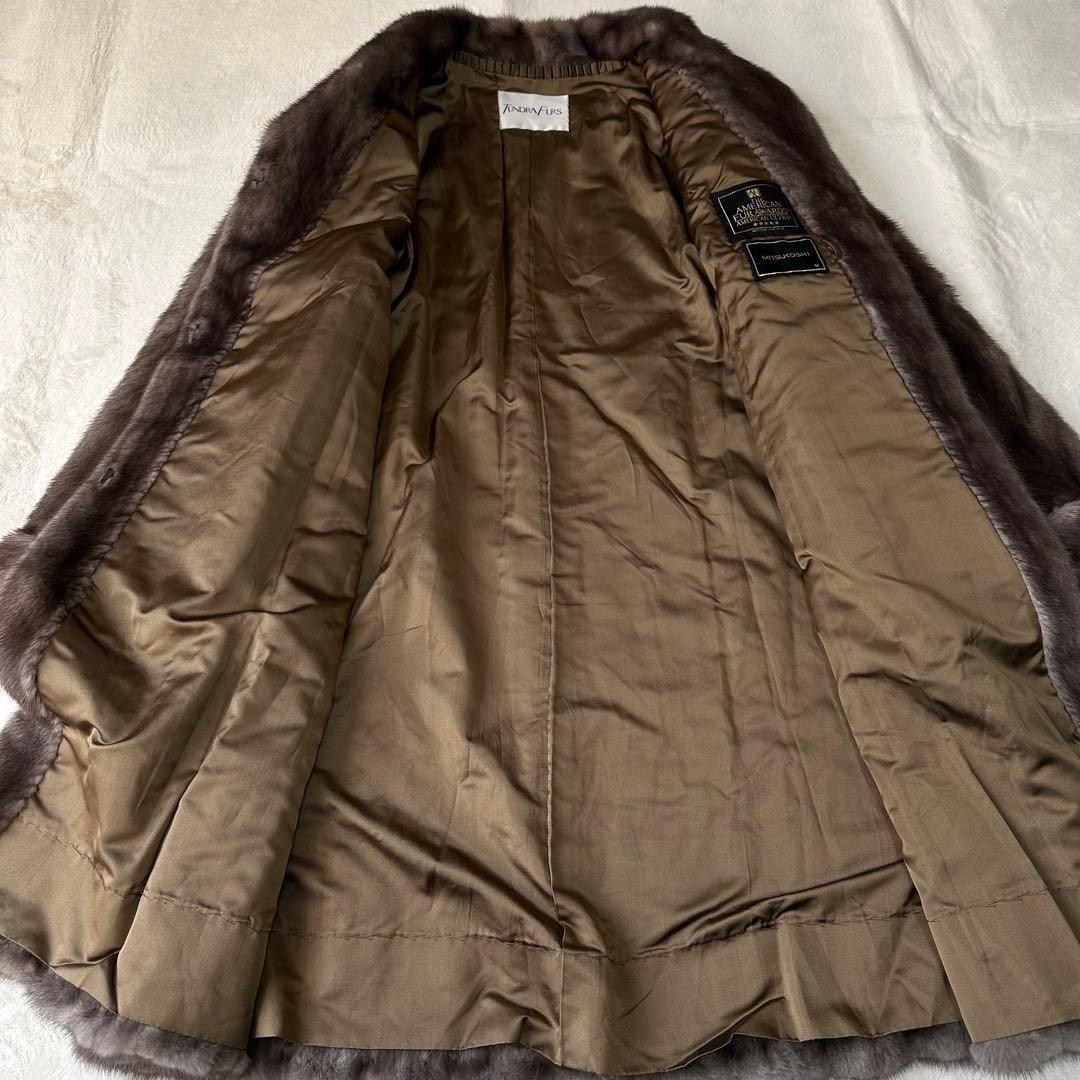 星5 AMERICAN FUR AWARDS 毛皮 ミンク コート ロング丈 M