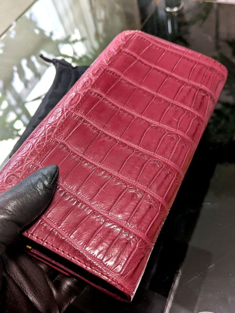 ♦️新品未使用品♦️Sanpo三宝コッコクリスターロ ♦️クロコ長財布
