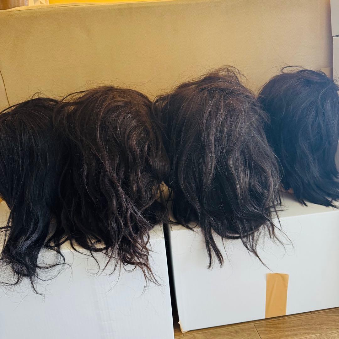 最終価格 未使用　美容師用ウィッグトレーニング　ウィッグ4体