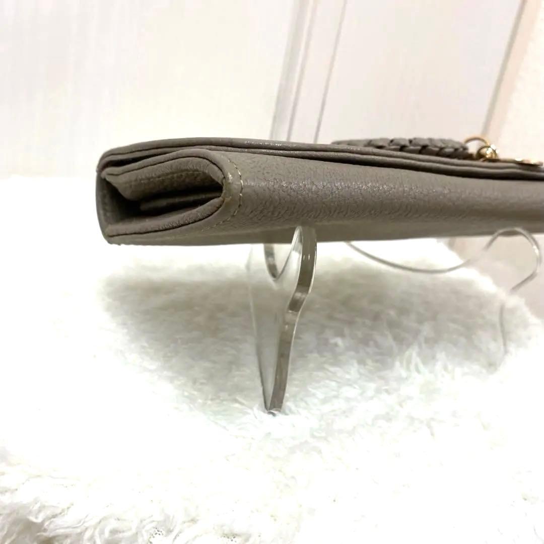 【最終セール美品】see by Chloe グレーレザー 長財布 シーバイクロエ