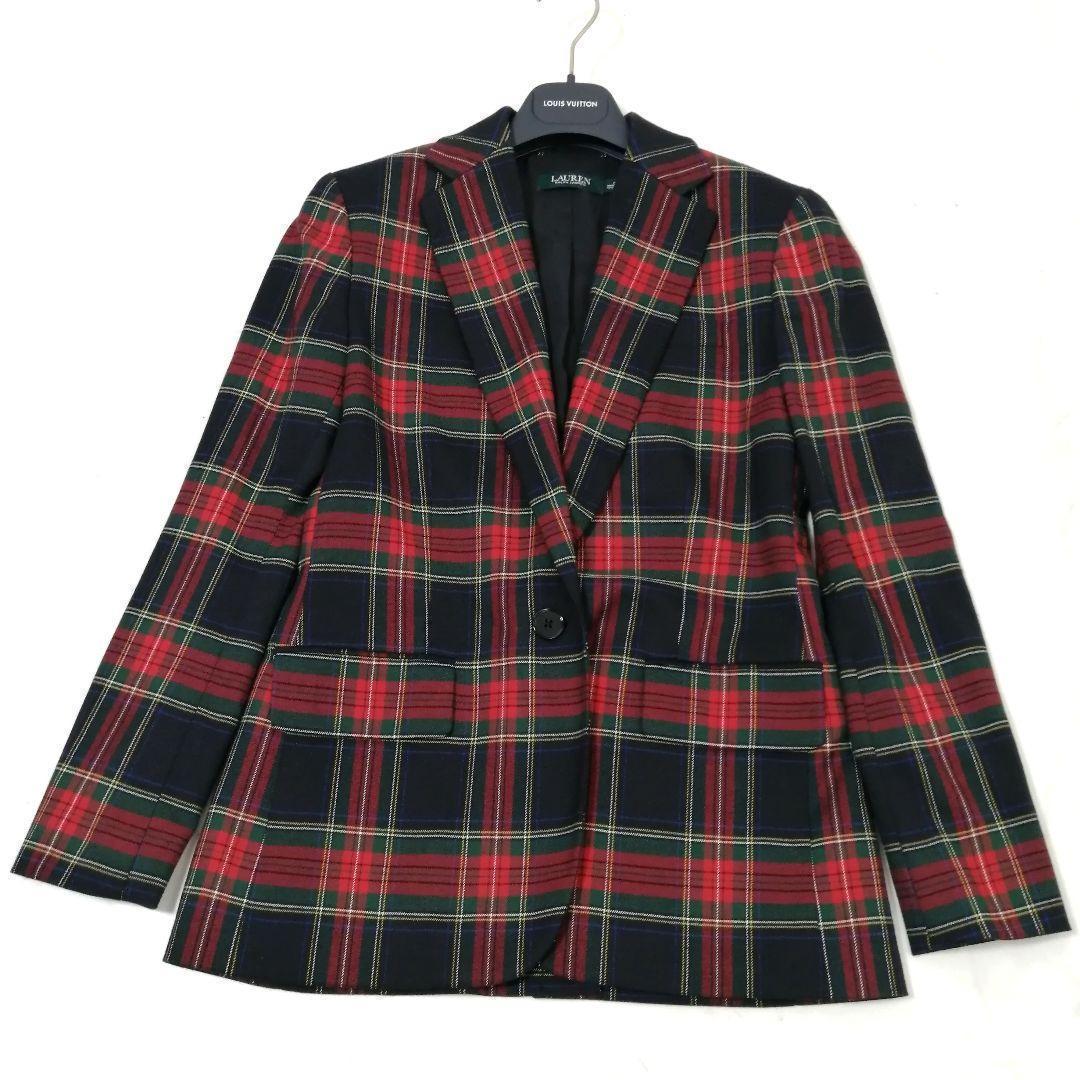 未使用 ✨ ローレン ラルフローレン　タータンチェック　ジャケット　美シルエット