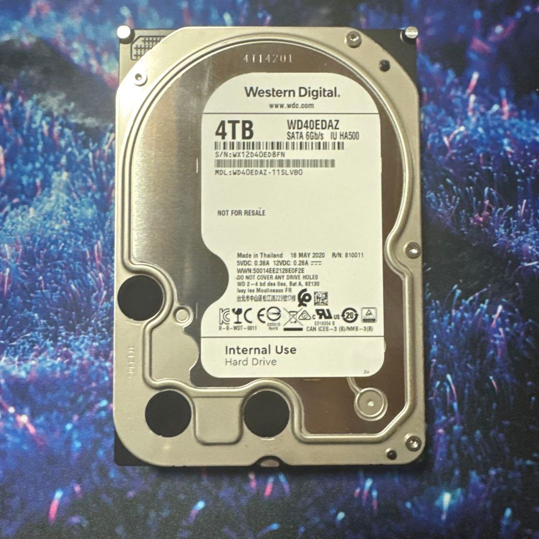 WD 4TB SATA ハードドライブ