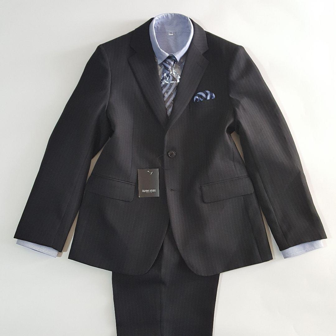 新品 オリバーハウス 160 B ゆったり ジュニア スーツ 5点セット 卒業式