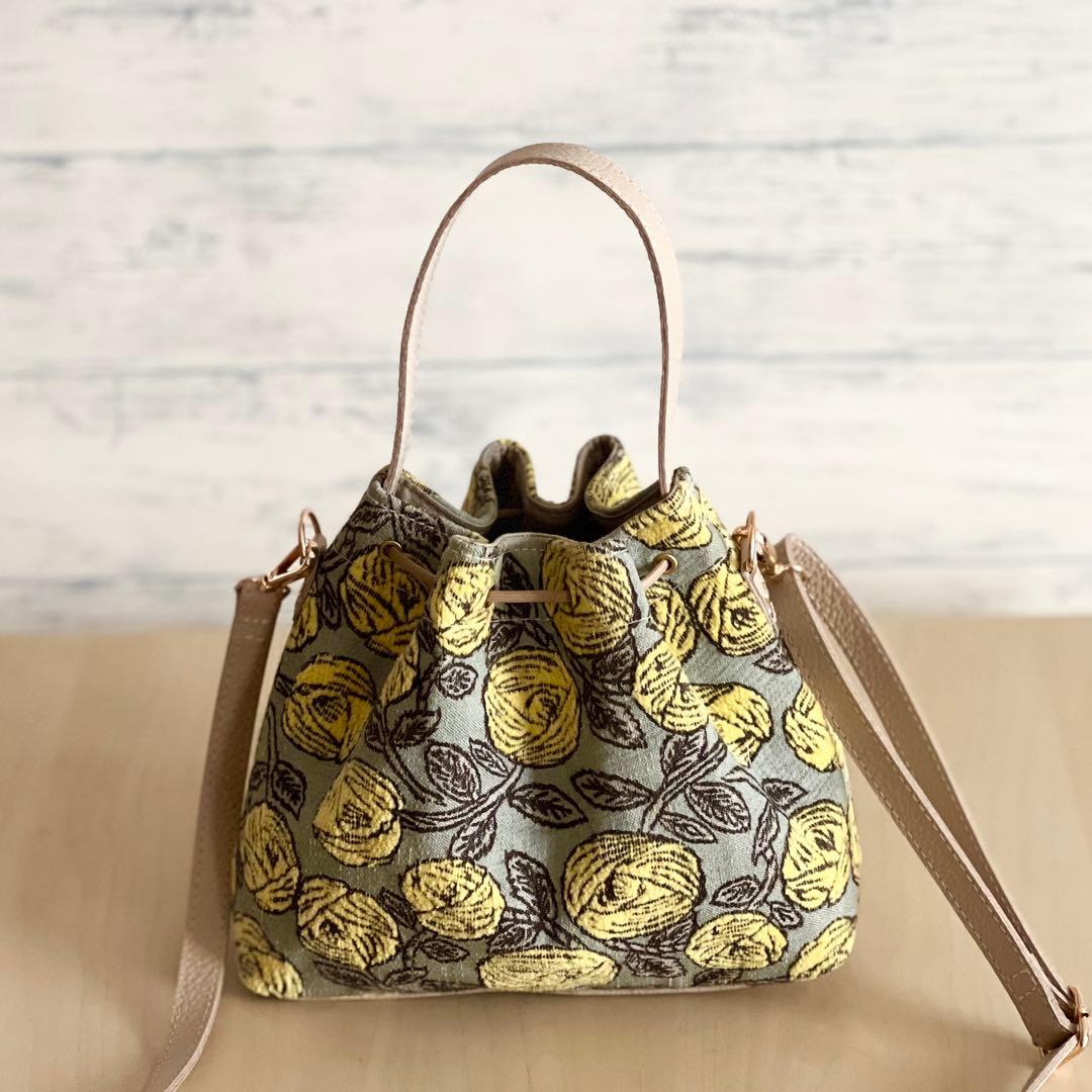 オーダー　巾着&ショルダーバッグ　ミナペルホネンrosy