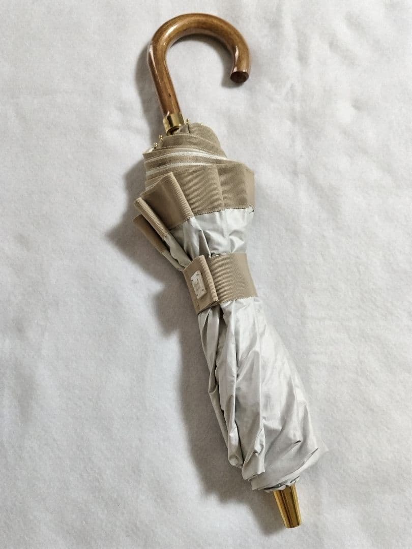 アシーナニューヨーク　日傘　傘　折りたたみ　ミルクティ　晴雨兼用