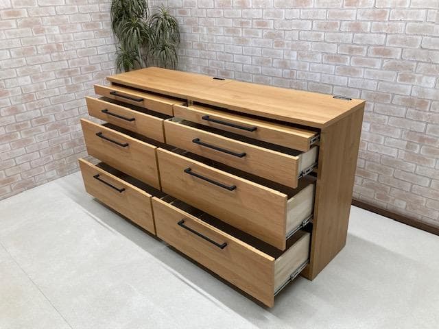 カウンター　キッチン　国産　レンジ台　収納　ナチュラル　２本セット　新品