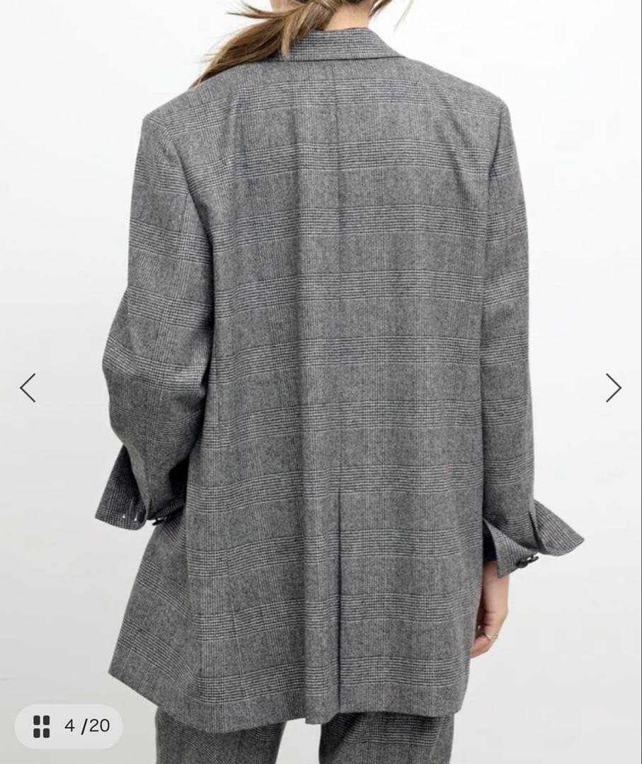 L'Appartement GLENCHECKSINGLE JACKET 日本製