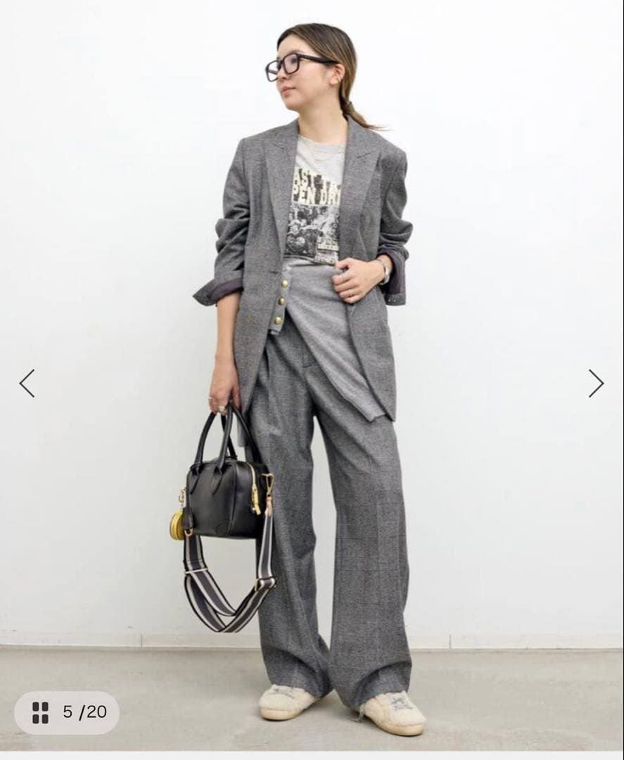 L'Appartement GLENCHECKSINGLE JACKET 日本製