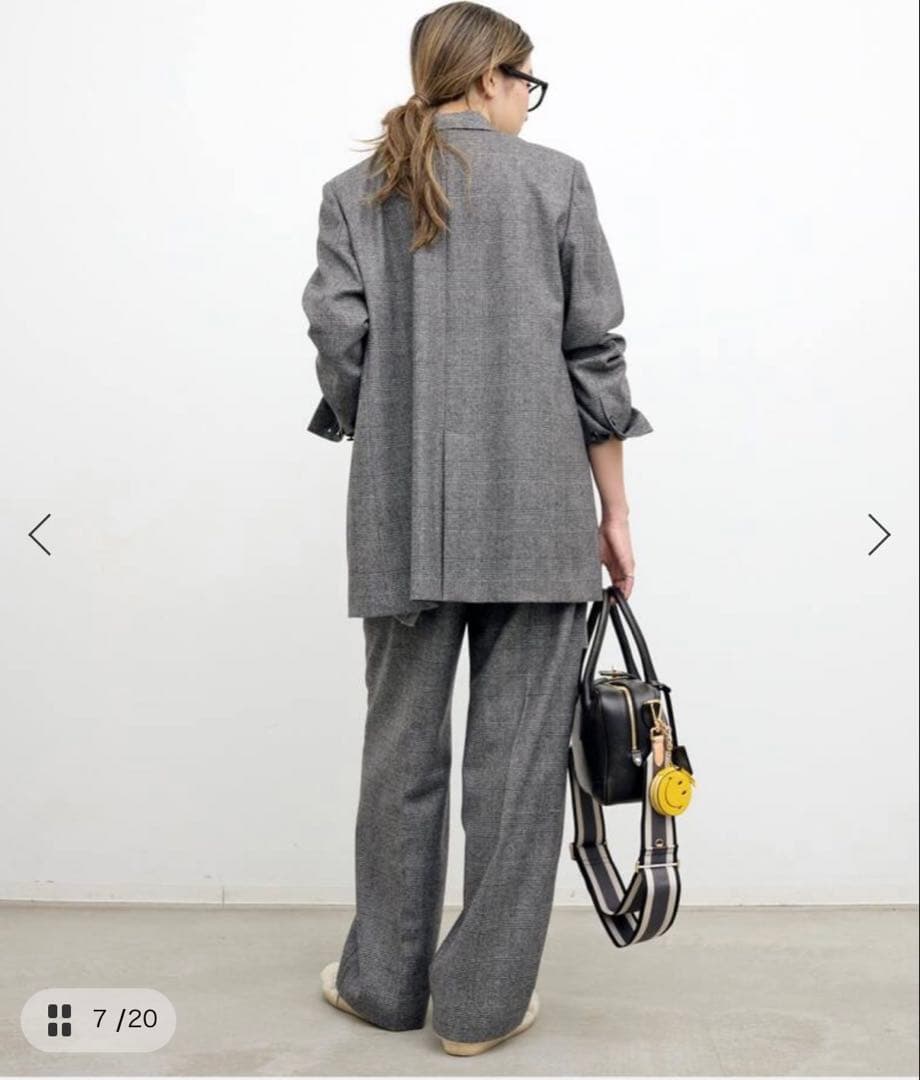 L'Appartement GLENCHECKSINGLE JACKET 日本製