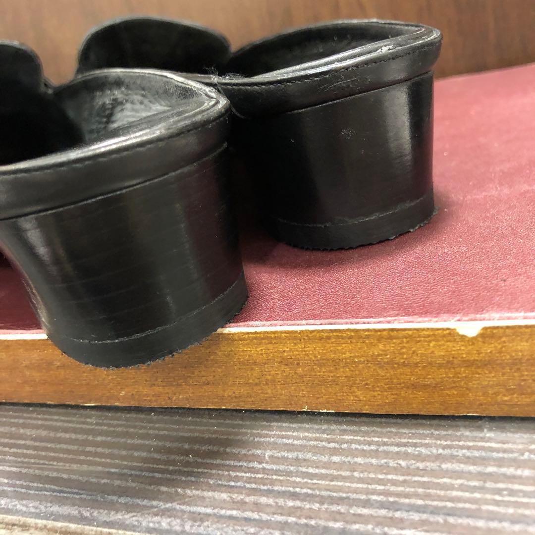 サンダル　ミュール　サルヴァトーレフェラガモ　24cm　レザー黒