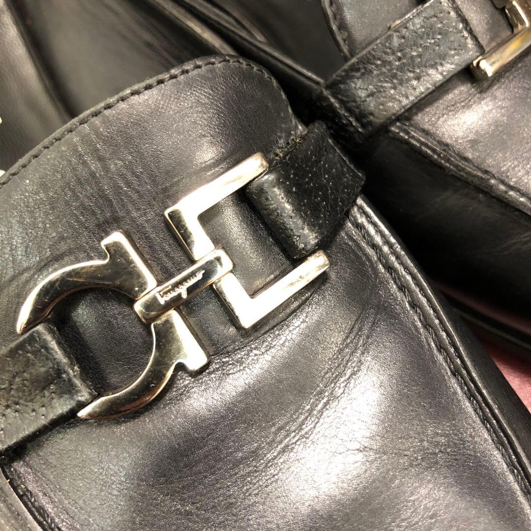 サンダル　ミュール　サルヴァトーレフェラガモ　24cm　レザー黒