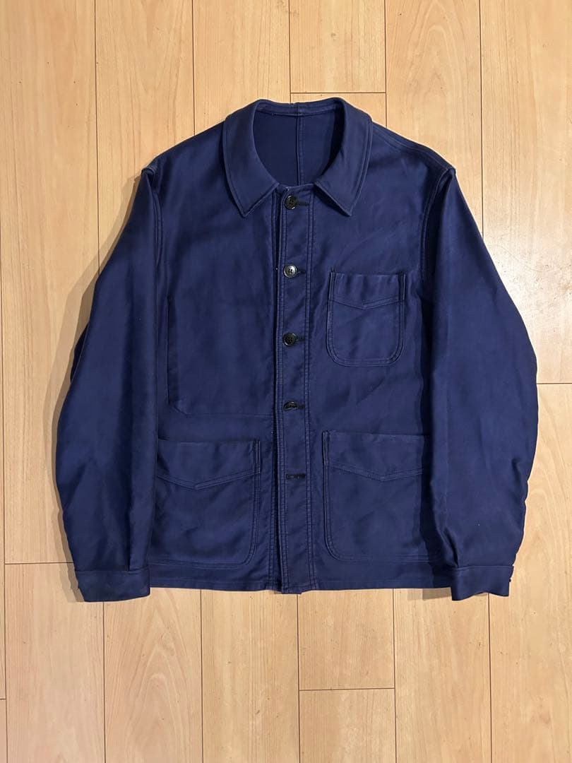 50s Adolphe Lafont モールスキンジャケット Vポケット