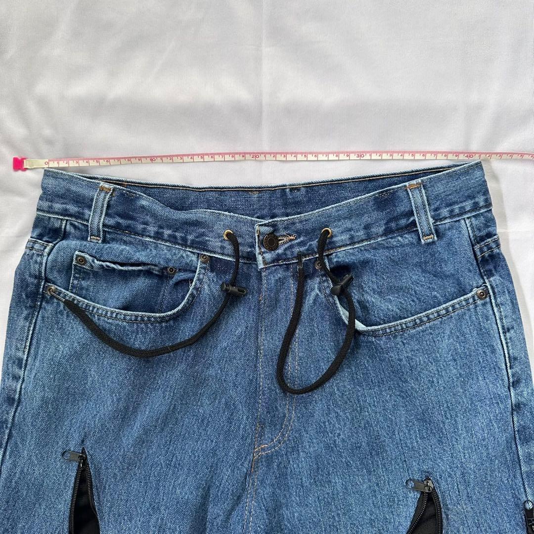 ⭐︎人気⭐︎リメイク　デニム　古着　韓国　4ジッパーデニム　アディダス　RMD018