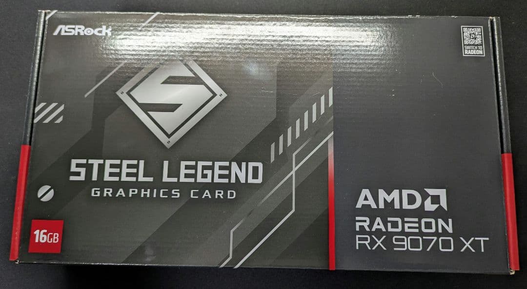 RX 9070 XT Steel Legend Dark 16GB　【美品】