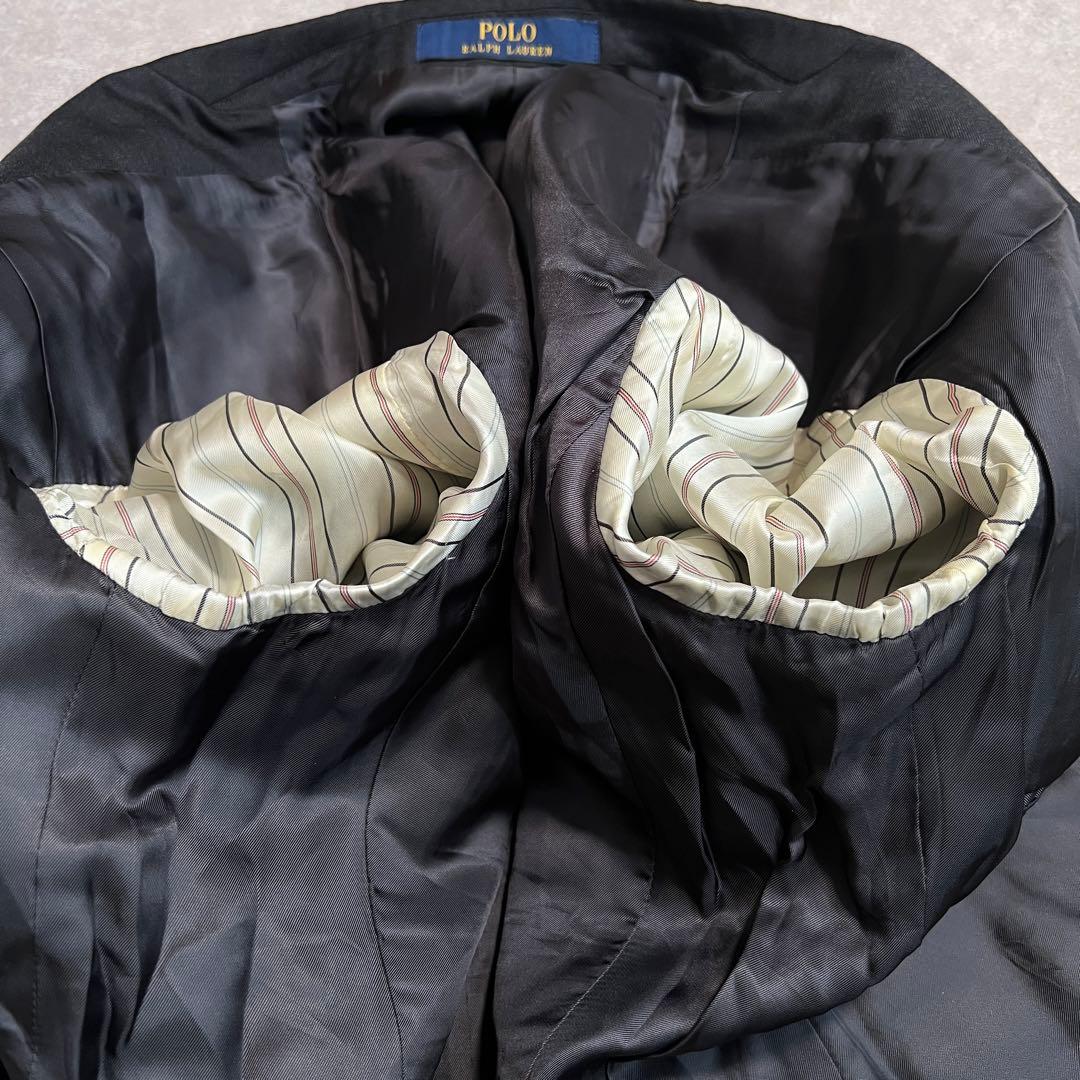 【美品】ポロラルフローレン スーツセットアップ ベルトレス グレー 40S