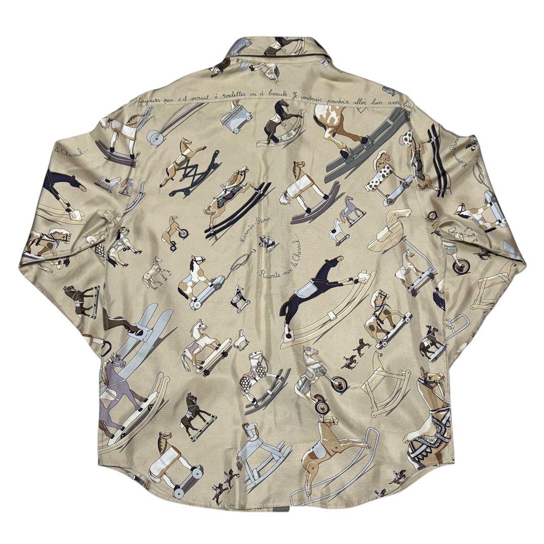 HERMES エルメス マルジェラ期 お馬の話をして ブラウス シャツ 38