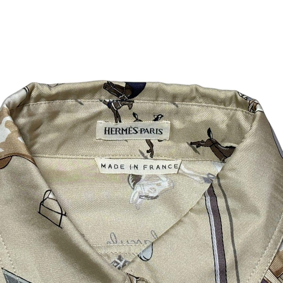 HERMES エルメス マルジェラ期 お馬の話をして ブラウス シャツ 38