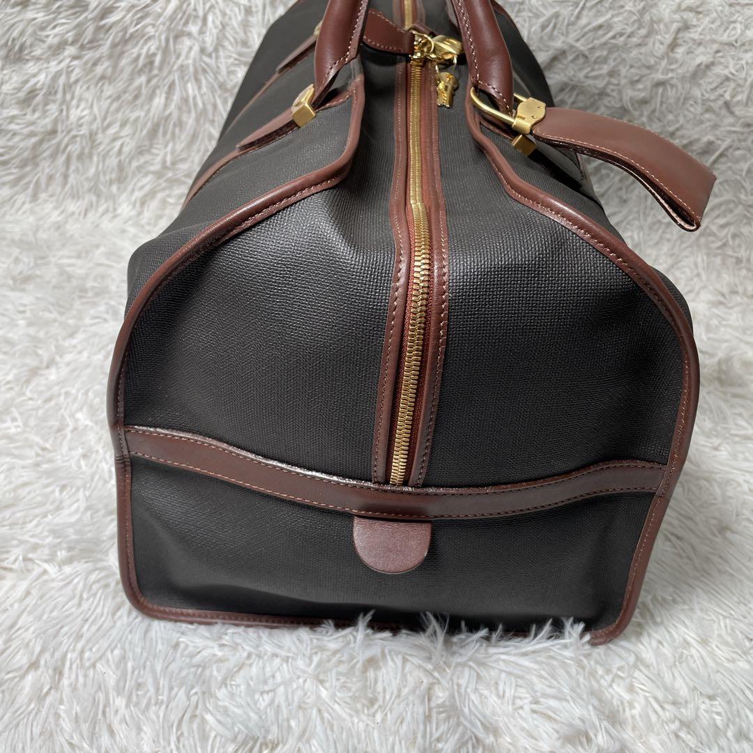 ほぼ未使用　ダンヒル　ボストンバッグ　レザー　ブラック　鍵付き