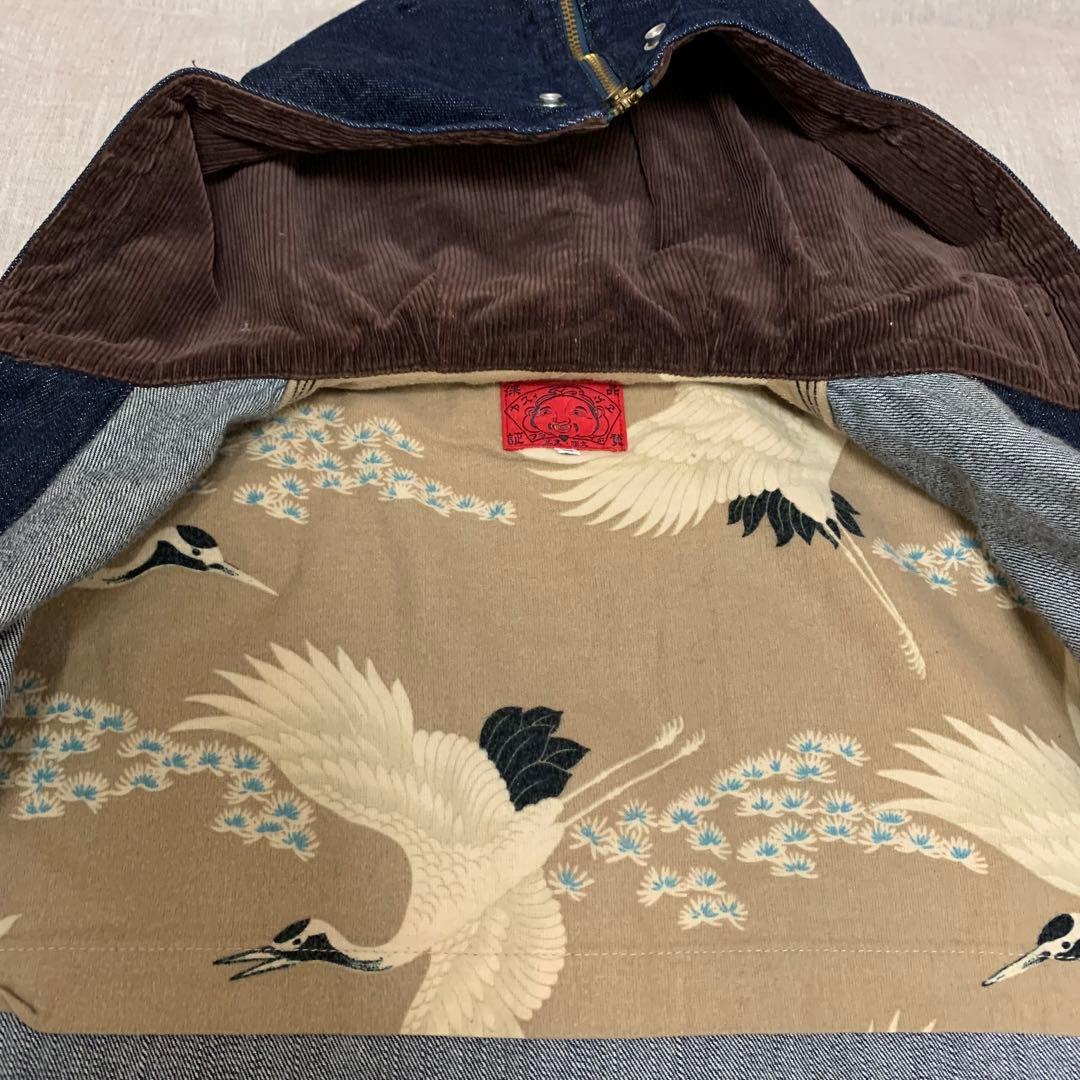 EVISU エヴィス デニム ハンタージャケット 40(XL相当) 濃紺