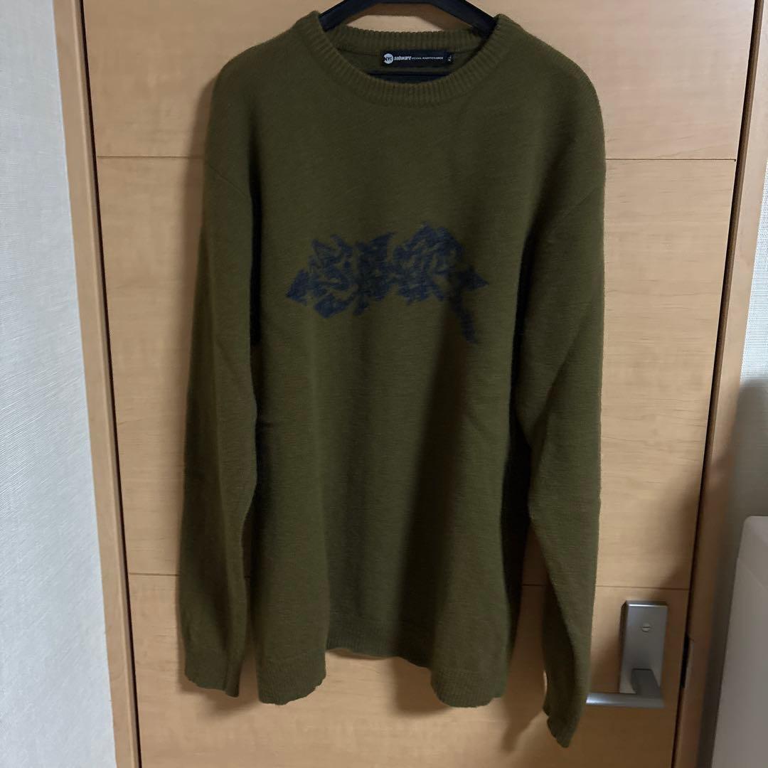 subware XL ニットセーター オリーブグリーン