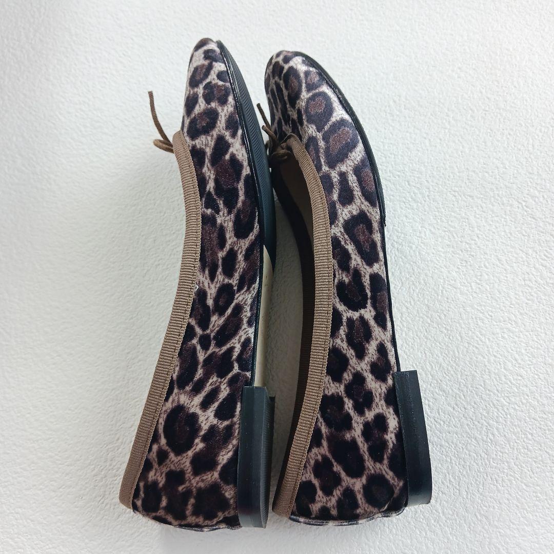 美品♬箱付き♬　レペット　レオパード柄パンプス　フラットシューズ　35　ヒョウ柄
