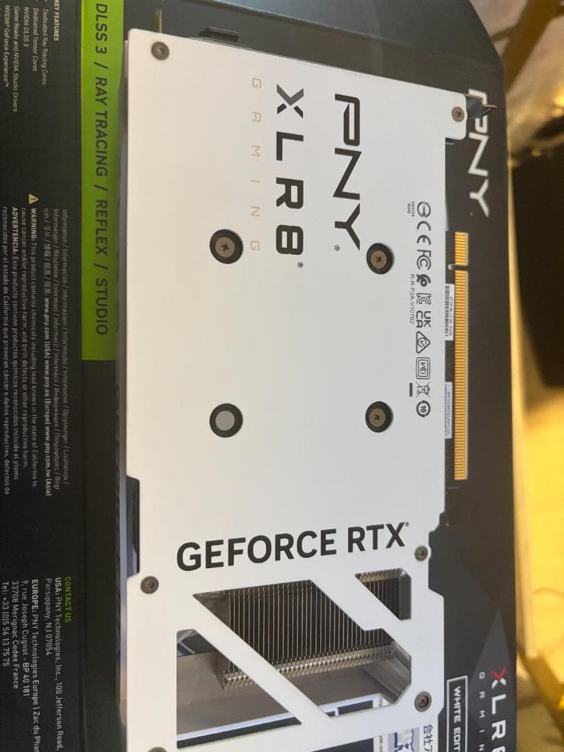 グラフィックボード・グラボ・ビデオカード pny rtx 4060 8gb white editon