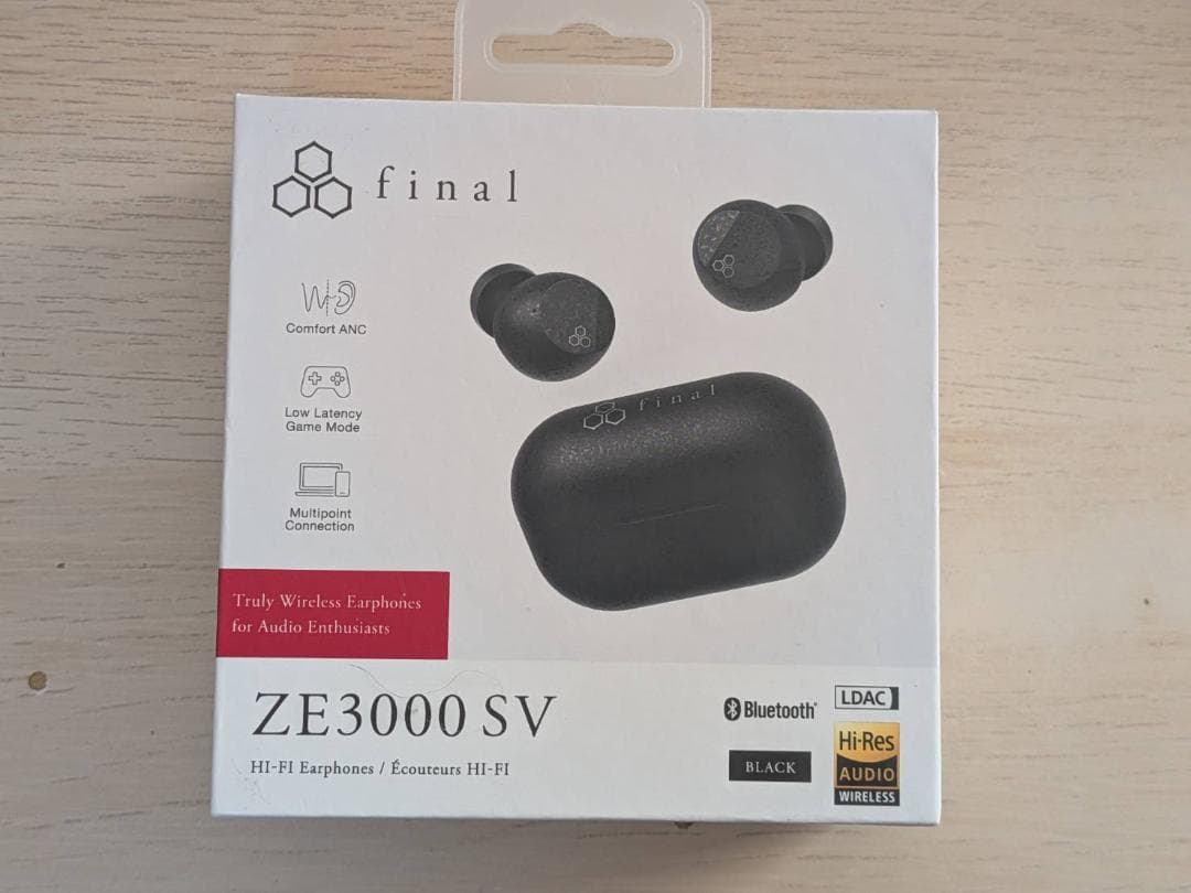 final ZE3000 SV ブラック 完全ワイヤレスイヤフォン