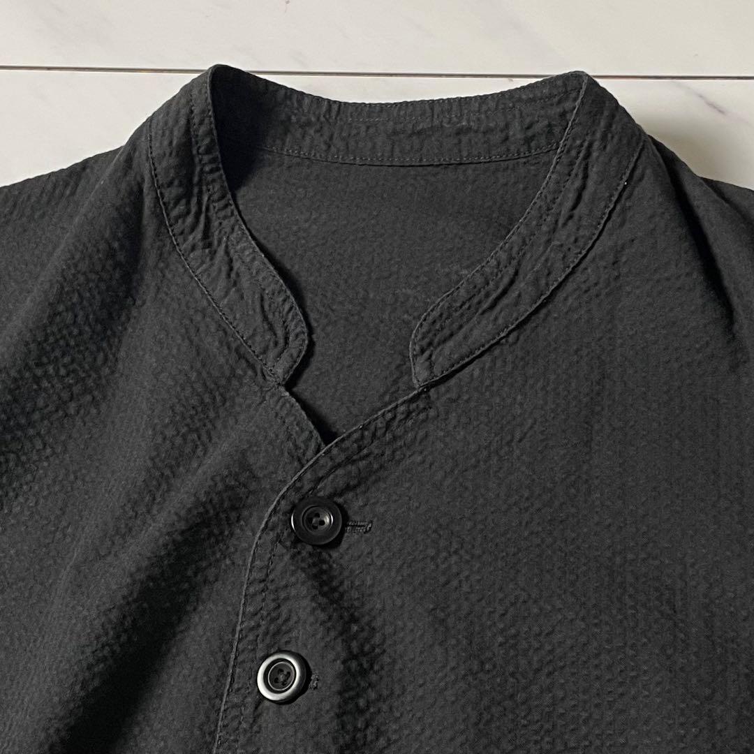 ANATOMICA 春夏 ドルマンジャケット シアサッカー コットン 黒 M