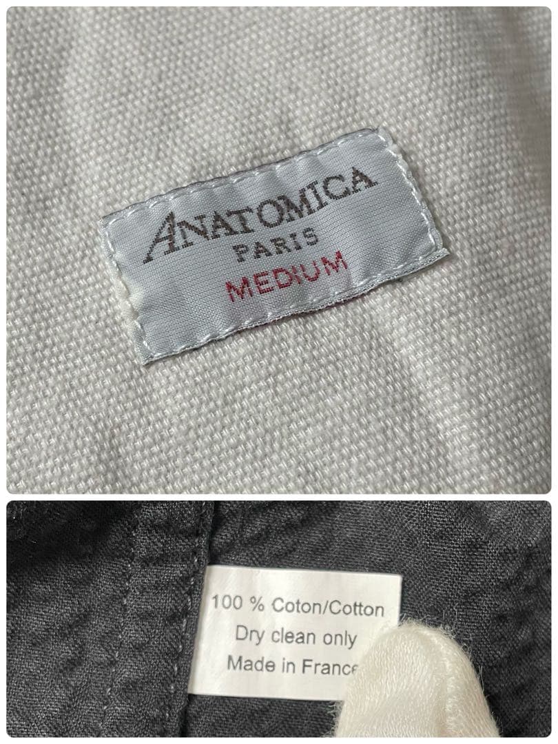 ANATOMICA 春夏 ドルマンジャケット シアサッカー コットン 黒 M