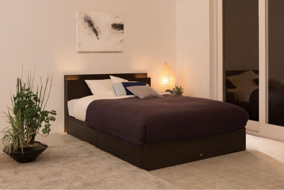 【専用】シモンズセミダブルベッド(フレーム+マットレス)