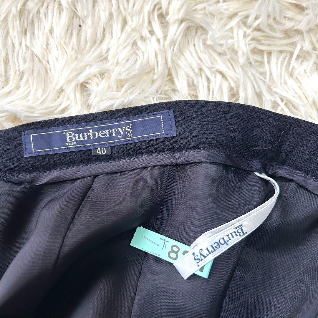 美品✨ バーバリー スカートスーツ セットアップ ダークネイビー 40