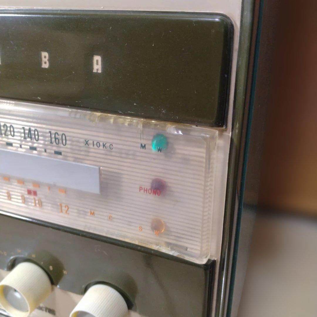 昭和レトロマツダラジオうぐいすQS TOSHIBA5UD-241型真空管ラジオ