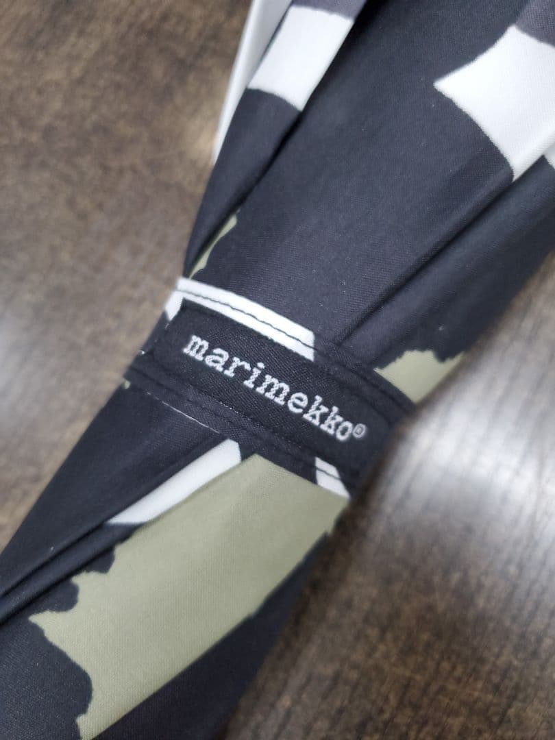 未使用　マリメッコ　ワンタッチ　長傘　ウニッコ　ブラック