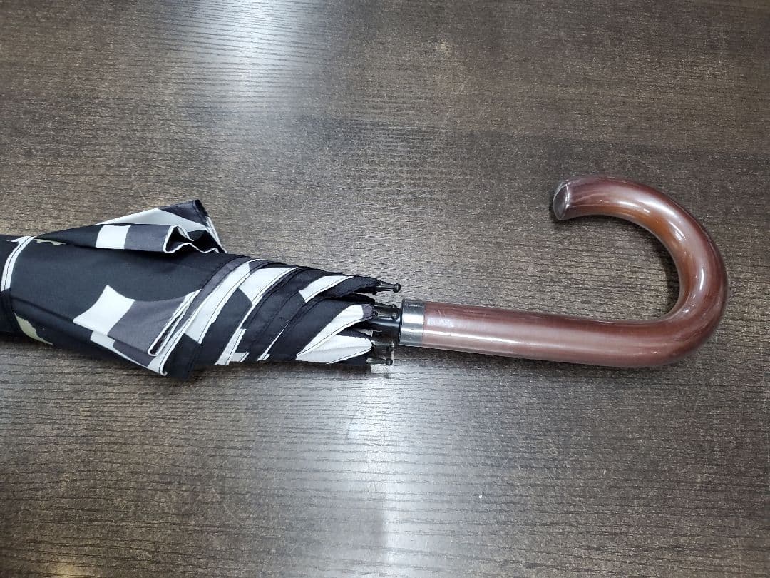 未使用　マリメッコ　ワンタッチ　長傘　ウニッコ　ブラック