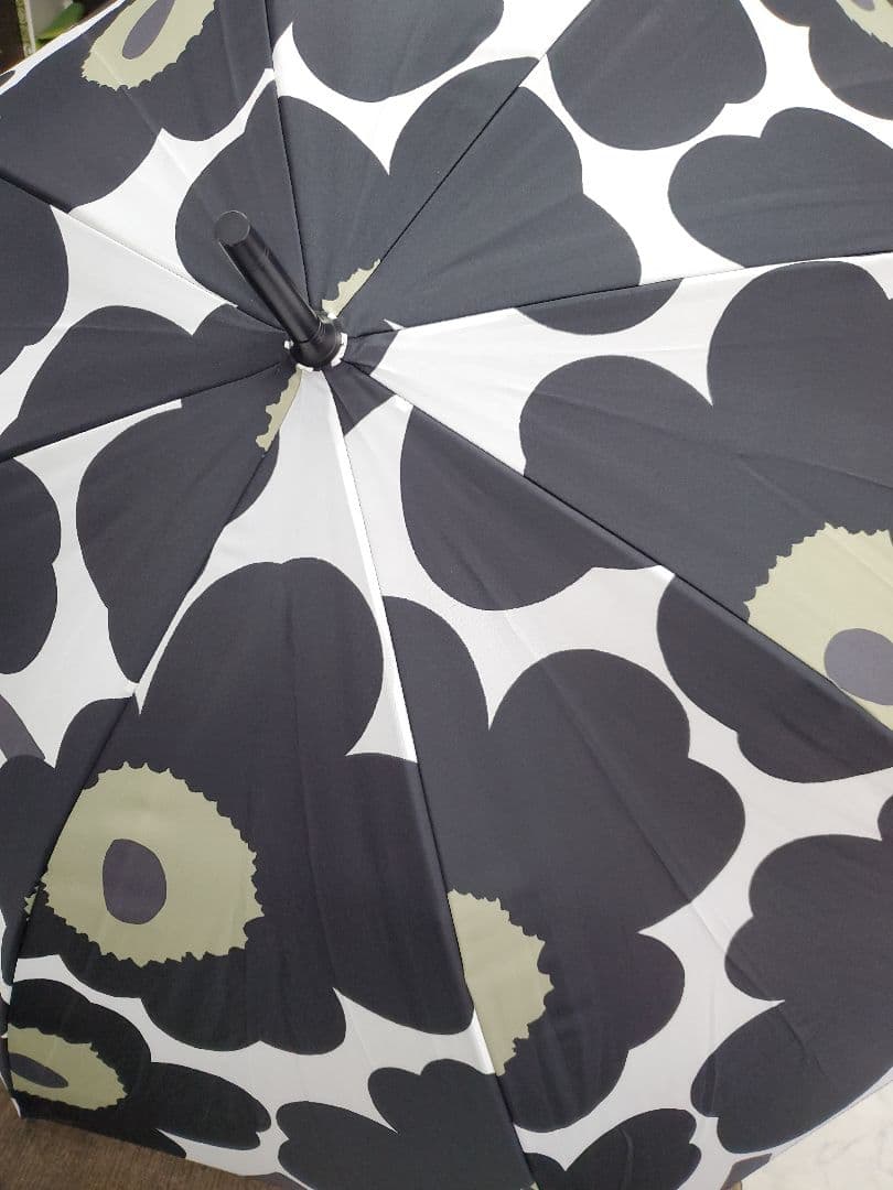 未使用　マリメッコ　ワンタッチ　長傘　ウニッコ　ブラック