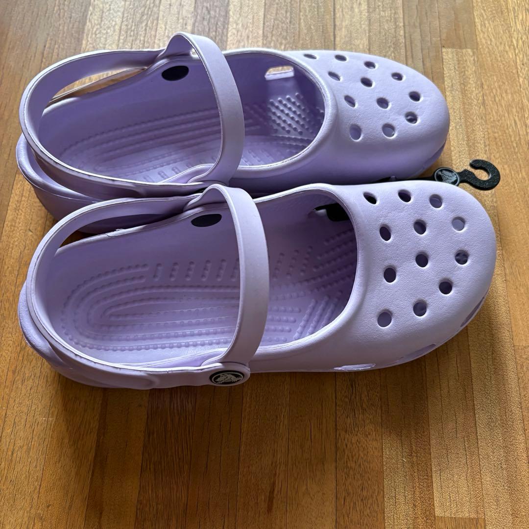 新品　クロックスメリージェーンパステルパープル　W7 レディース
