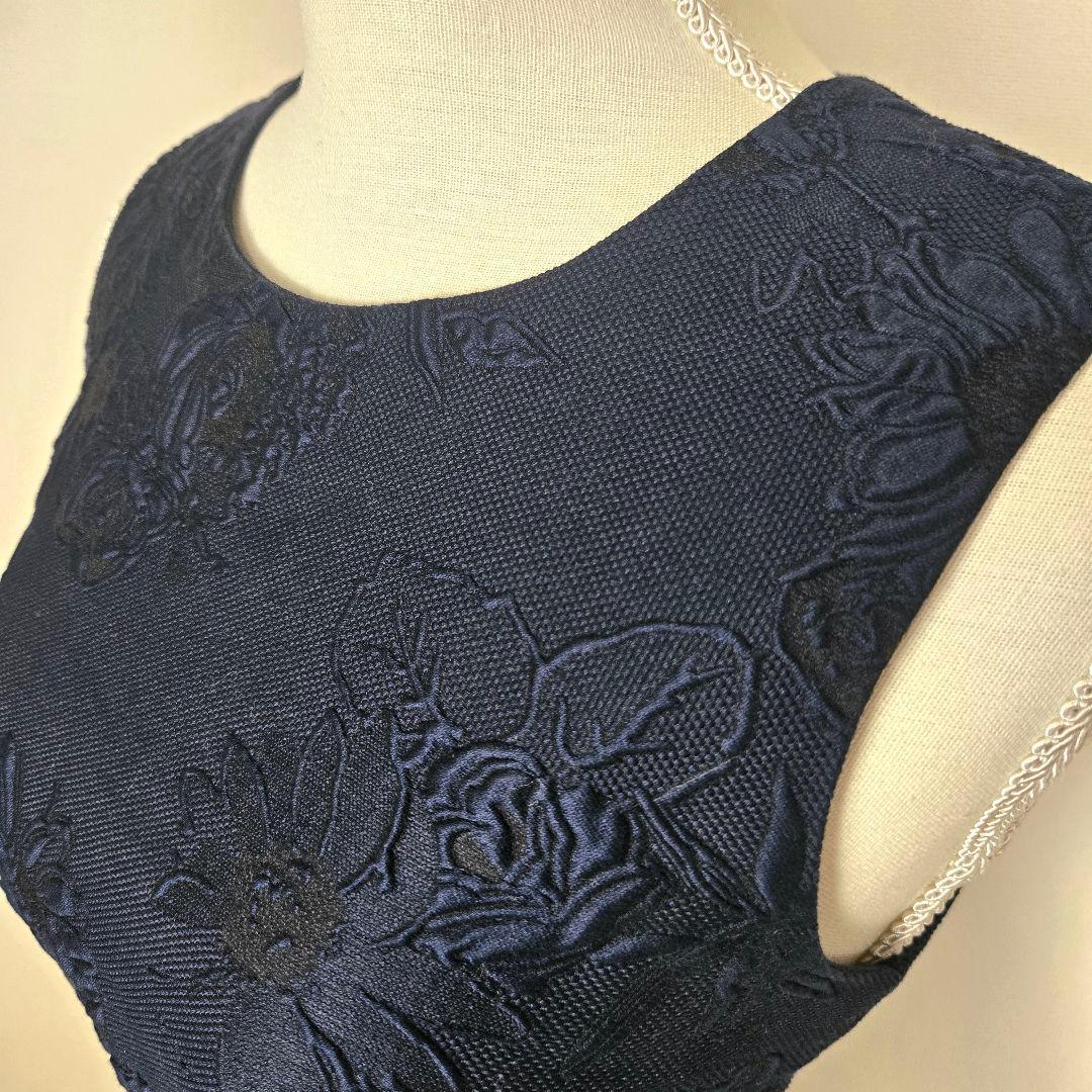 MAX MARA マックスマーラ ワンピース ドレス ジャガード 38 花柄 紺