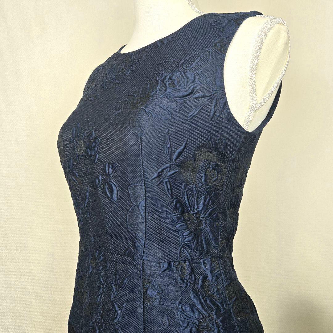 MAX MARA マックスマーラ ワンピース ドレス ジャガード 38 花柄 紺