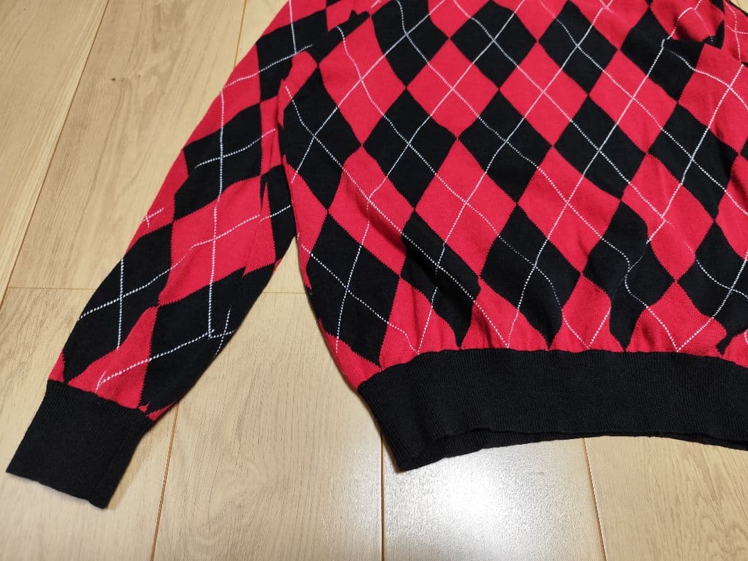 FRED PERRY M フレッドペリー ニット セーター アーガイル柄 ロゴ