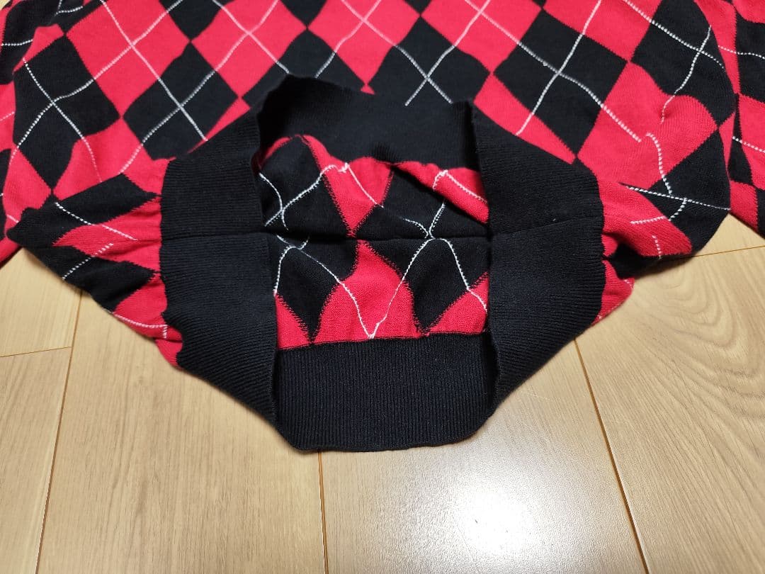 FRED PERRY M フレッドペリー ニット セーター アーガイル柄 ロゴ