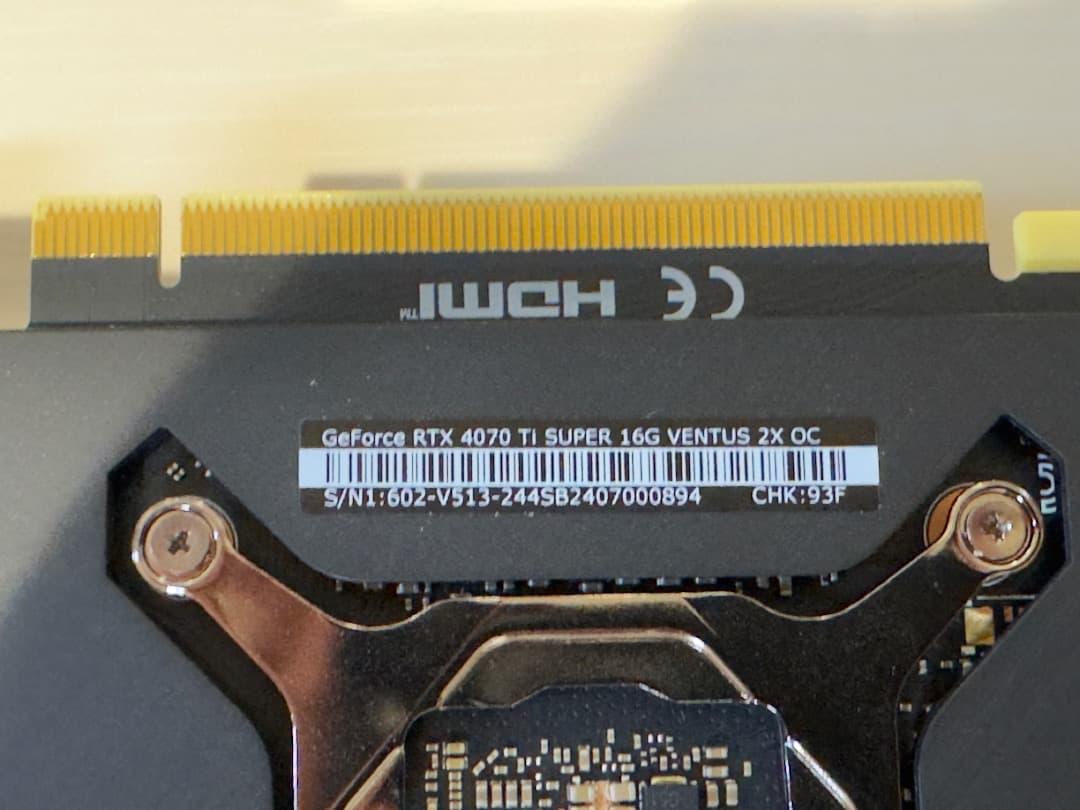 グラフィックボード・グラボ・ビデオカード MSI GeForce RTX 4070 Ti SUPER 16GB