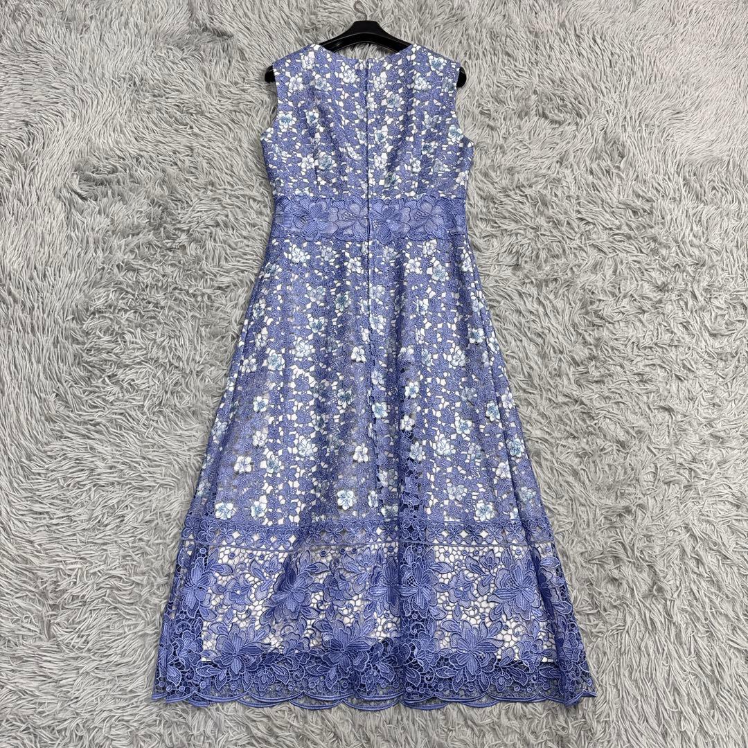 極美品✨グレースコンチネンタル フラワーレースワンピース お呼ばれ 青 '20年