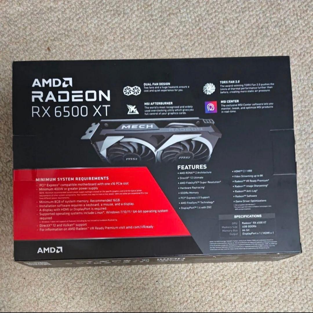 グラフィックボード・グラボ・ビデオカード MSI Radeon RX 6500 XT MECH 2X 4G