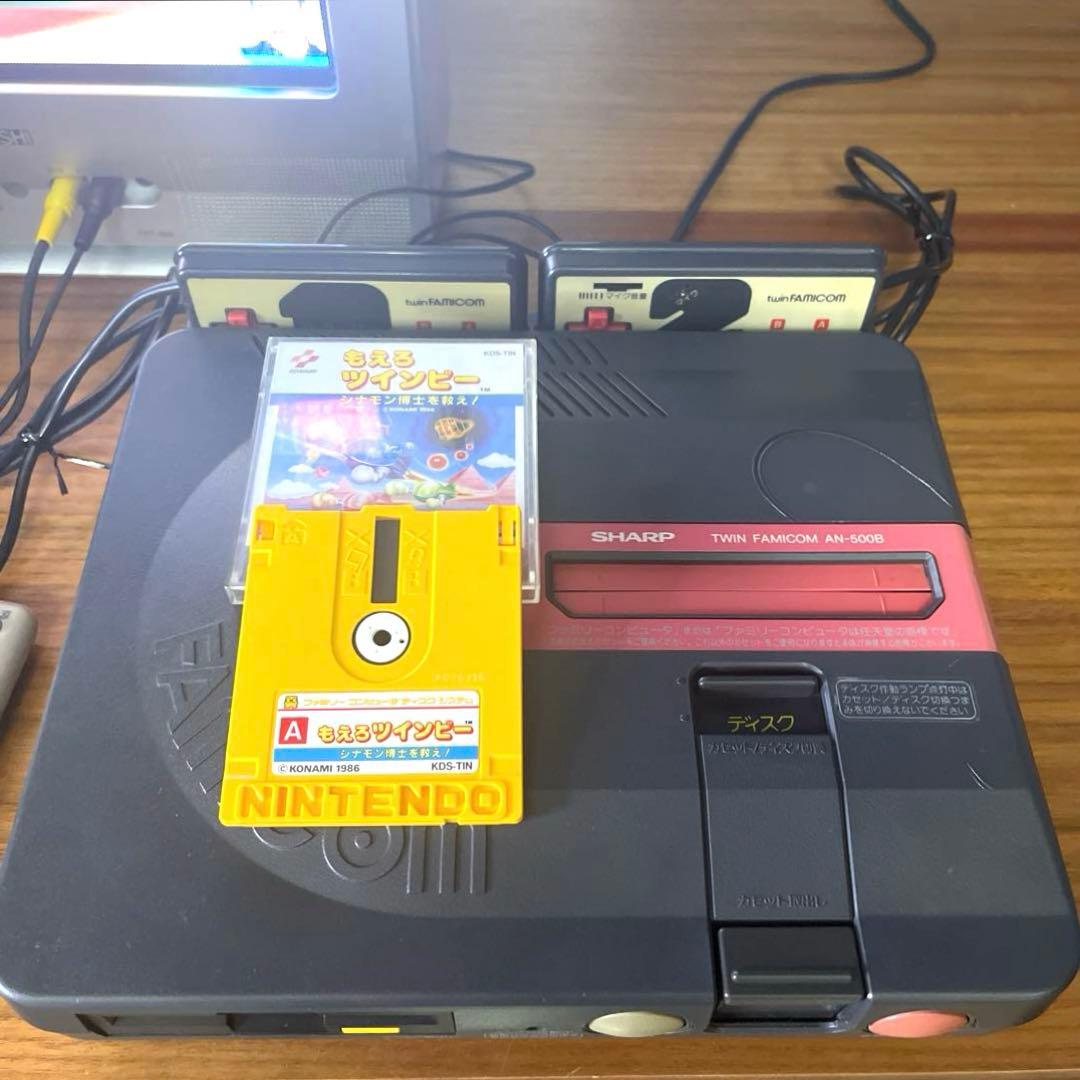 【レトロゲームセット】ツインファミコン&三菱電機 ブラウン管テレビ &チューナー