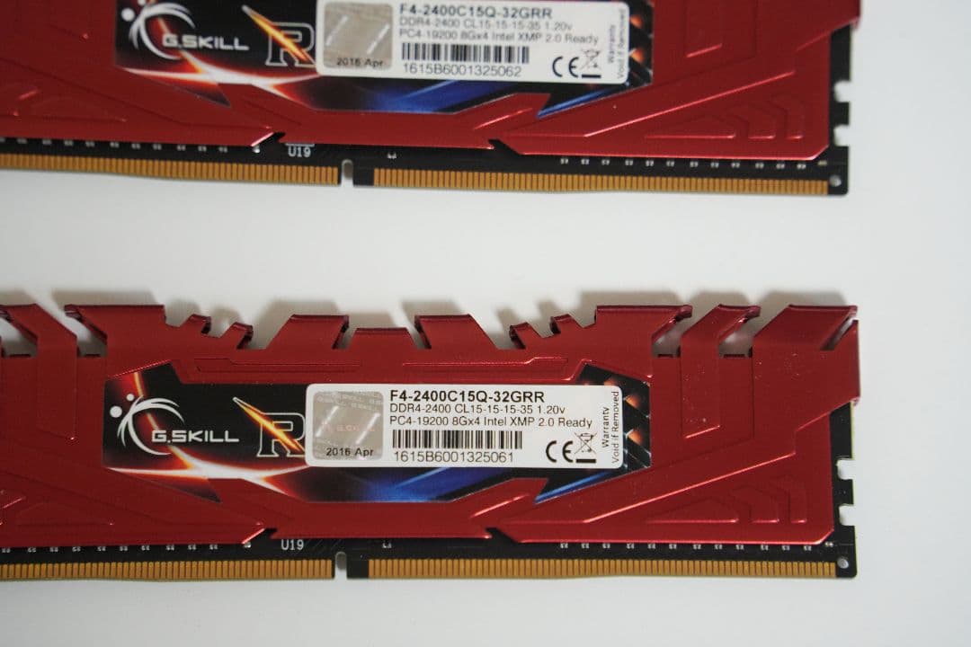 G.Skill 8G×4枚合計32GB DDR4メモリ