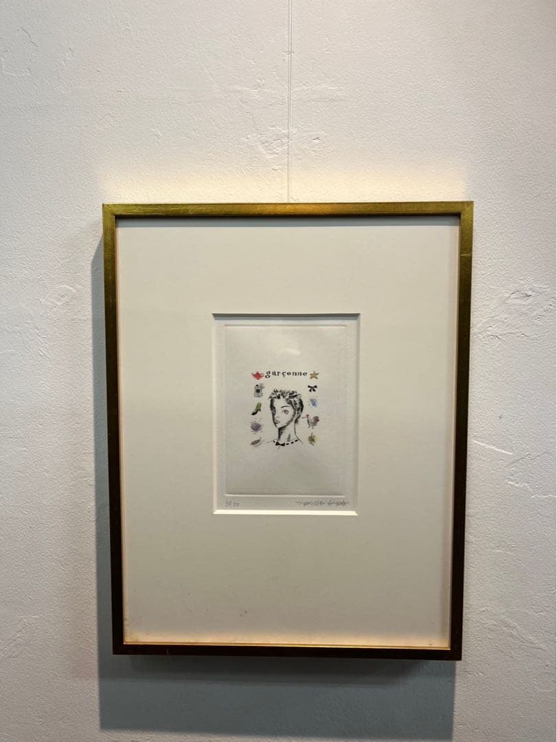 金子國義　「garconne」限定35/70 　エッチングに手彩色