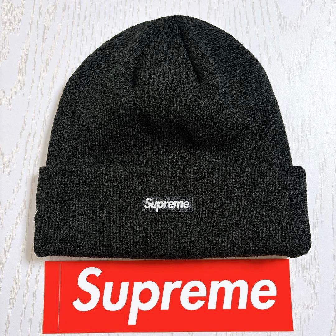 Supreme NEW ERA ニット帽　ビーニー　Sロゴ ブラック　ピンク　黒