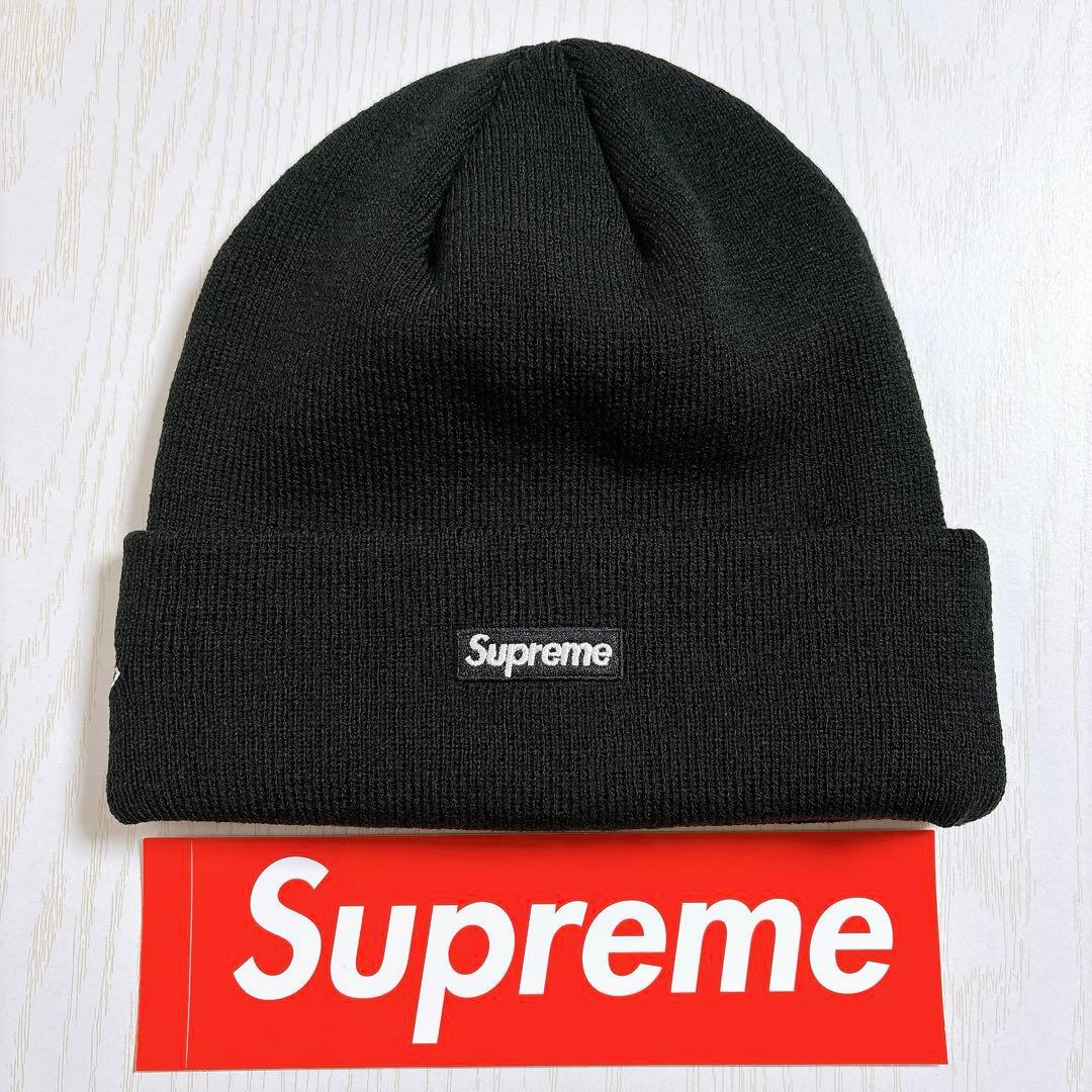 Supreme NEW ERA ニット帽　ビーニー　Sロゴ ブラック　ピンク　黒
